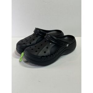 Crocs Women's Platform Shoes Size 11 Black Baya Platform Clogs 208186-001